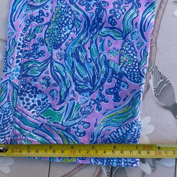 Lilly Pulitzer Blue and Purple Ankle-Length Cropped Pants - Picture 5 of 8